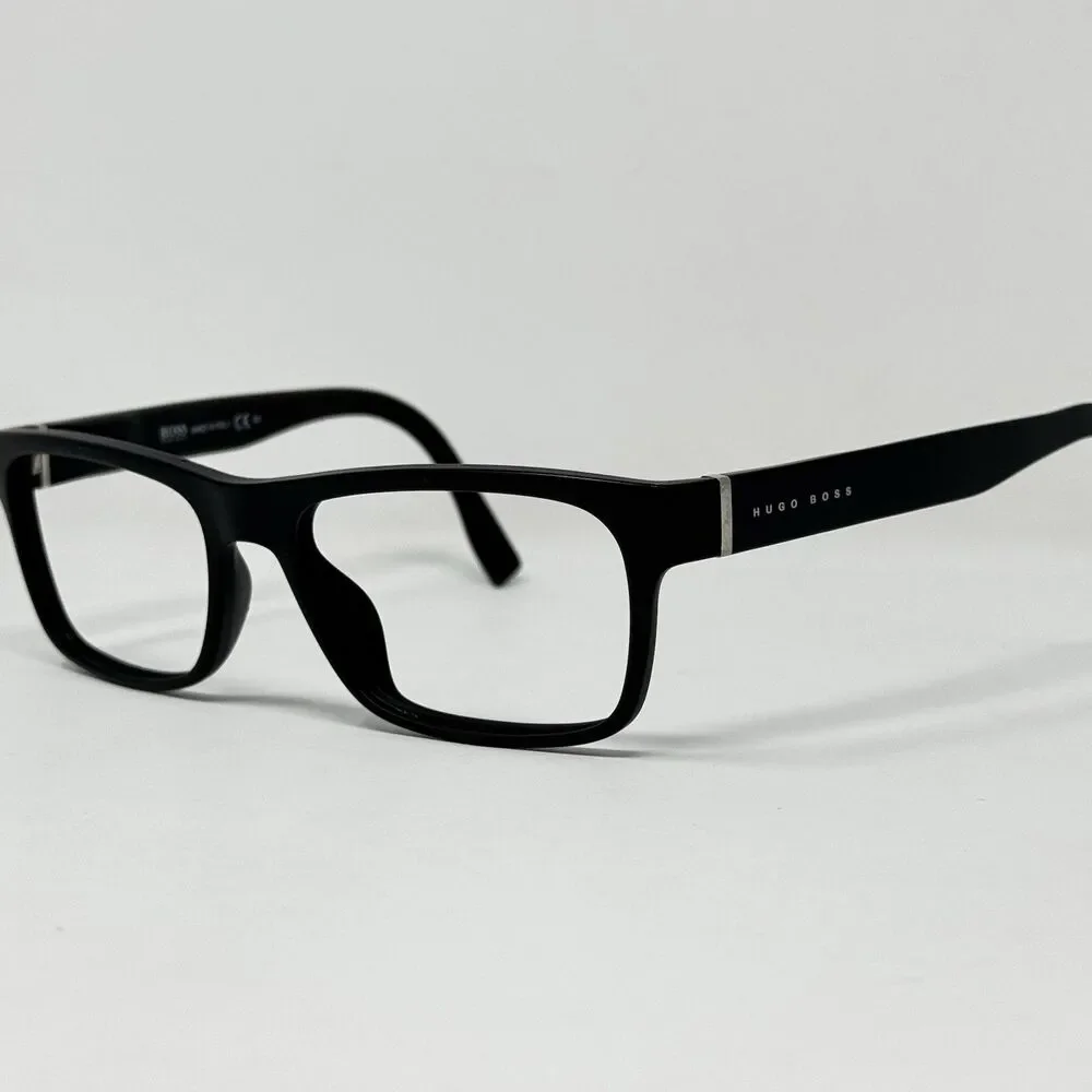 Hugo Boss 0729 DL5 Matte Black Rectangular Eyeglass Frames 54-17-140